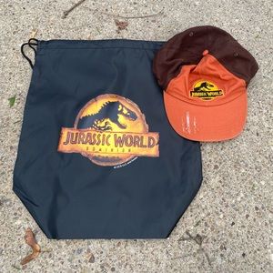Jurassic World Brand new drawstring bag and hat!🙂 Perfect birthday gift!